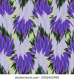 Seamless background. Abstract floral pattern. Vector illustration. For prints on fabrics, packaging, covers, wallpaper in the style of floristry