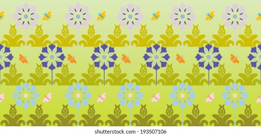 seamless background of abstract flowers