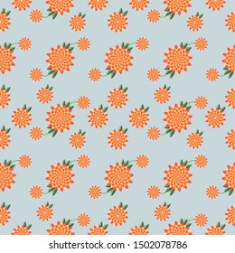 Seamless background with abstract flowers and patterns. It can be used for decoration of textile, paper and other surfaces.