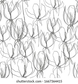 Seamless background from abstract flowers. Spring. Summer.
