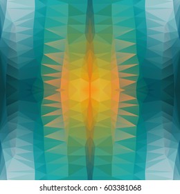 Seamless Background with abstract fractal pattern made of colorful geometric shapes