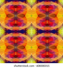 Seamless Background with abstract fractal pattern made of colorful geometric shapes