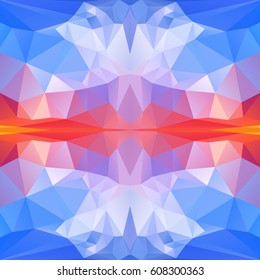 Seamless Background with abstract fractal pattern made of colorful geometric shapes