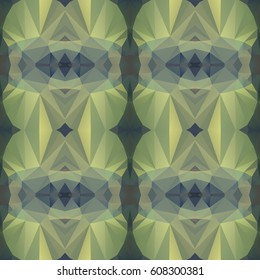 Seamless Background with abstract fractal pattern made of colorful geometric shapes