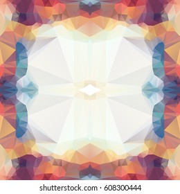 Seamless Background with abstract fractal pattern made of colorful geometric shapes