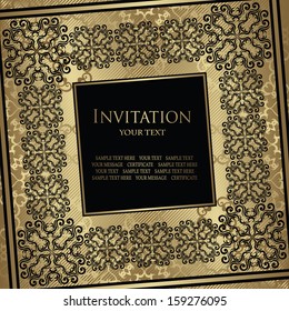 Seamless background with abstract frame. Retro design. Original style          