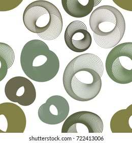 Seamless background abstract geometric circles or ellipses pattern for design. Vector illustration graphic.