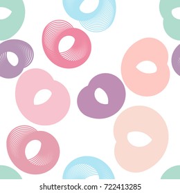 Seamless background abstract geometric circles or ellipses pattern for design. Vector illustration graphic.