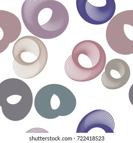 Seamless background abstract geometric circles or ellipses pattern for design. Vector illustration graphic.