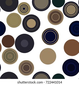 Seamless background abstract geometric circles, bubbles, sphere or ellipses pattern for design. Vector illustration graphic.