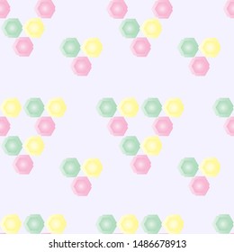 Seamless background from abstract geometric hexagons and gradient light tones, texture can be used for wallpaper, fabric, packaging, cover