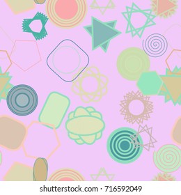 Seamless background abstract geometric mixed pattern for design. Vector illustration graphic.