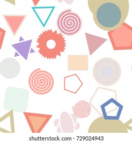 Seamless background abstract geometric mixed pattern for design. Vector illustration graphic.