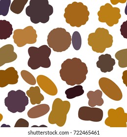 Seamless background abstract geometric oval and mixed pattern for design. Vector illustration graphic.