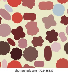 Seamless background abstract geometric oval and mixed pattern for design. Vector illustration graphic.