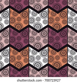 Seamless background with abstract geometric pattern. Tangram elements. Textile rapport.