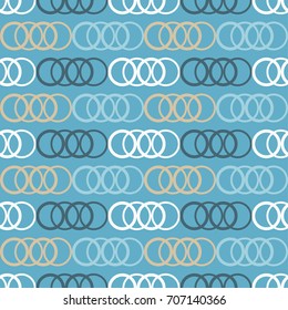 Seamless background with abstract geometric pattern. Texture of the rings. Textile rapport.