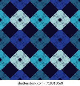 Seamless background with abstract geometric pattern. Grunge texture. Textile rapport.
