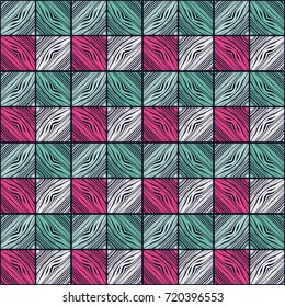 Seamless background with abstract geometric pattern. Scribble texture. Textile rapport.