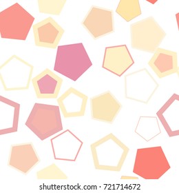 Seamless background abstract geometric pentagon pattern for design. Vector illustration graphic.