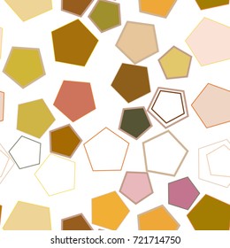 Seamless background abstract geometric pentagon pattern for design. Vector illustration graphic.