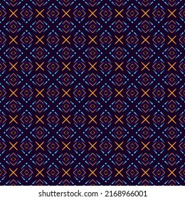 Seamless background. Abstract geometric vector. Colored elements on a dark background.