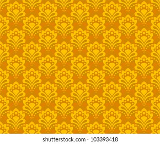 Seamless background - abstract gold flowers