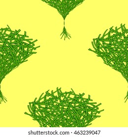 Seamless background with abstract green plants , vector illustration.