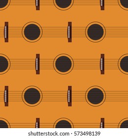 Seamless background with abstract guitars