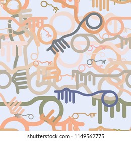 Seamless background abstract handphone or mobilephone, hand drawn for design, graphic resource. Vector artwork.