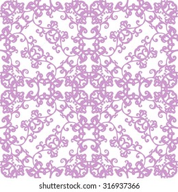 Seamless background with abstract lacy ornaments. Vector illustration.