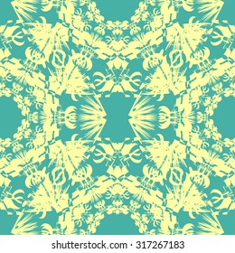 Seamless background with abstract lacy ornaments. Vector illustration.