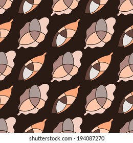 seamless background with abstract leaves
