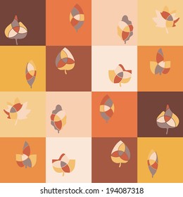 seamless background with abstract leaves