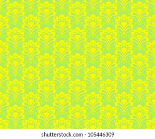 Seamless background - abstract lime flowers. EPS10 vector.