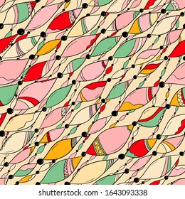 Fondo perfecto con ornamento abstracto del océano. Patrón de ondas geométricas