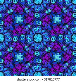 Seamless background with abstract ornament, vector illustration.