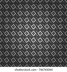 A seamless background. Abstract ornament. Wallpaper in the geometrical style. Graphic vector pattern. Gray, black and white texture.