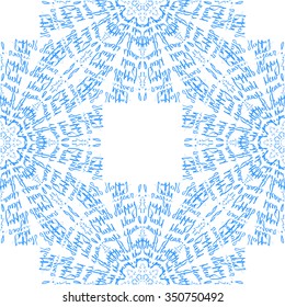 Seamless background. Abstract ornamental pattern of stylized snowflakes. Vector illustration.