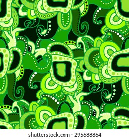 Seamless background with abstract ornaments. Vector illustration.