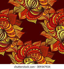 Seamless background with abstract ornaments, vector illustration.