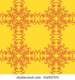 Seamless background with abstract ornaments. Vector illustration.