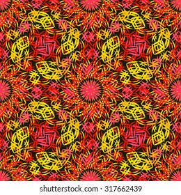 Seamless background with abstract ornaments, vector illustration.