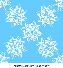 Seamless background. Abstract pattern with floral motifs. Vector illustration.