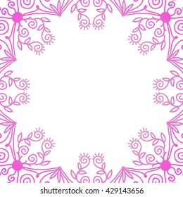 Seamless background. Abstract pattern with stylized spring flowers. Vector illustration.