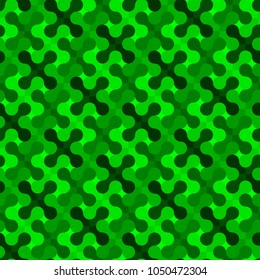 seamless background, abstract puzzles, simple pattern, shades of green, vector background, modern ornament, print for fabric, repeating elements