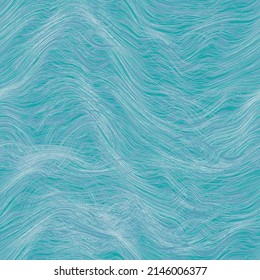 Seamless background with abstract sea waves in blue and white colors for web design