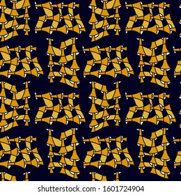 Seamless background with abstract shapes for fabric and other surfaces . Artistic drawing. Hand drawn elements. wavy lines . Doodle style