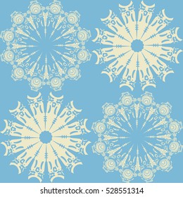 Seamless background with abstract snowflakes. Good to use for making wrapping paper, decorate you gifts and any other projects.