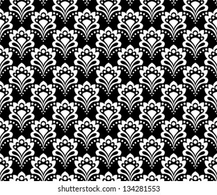 Seamless background - abstract White flowers. EPS10 vector.